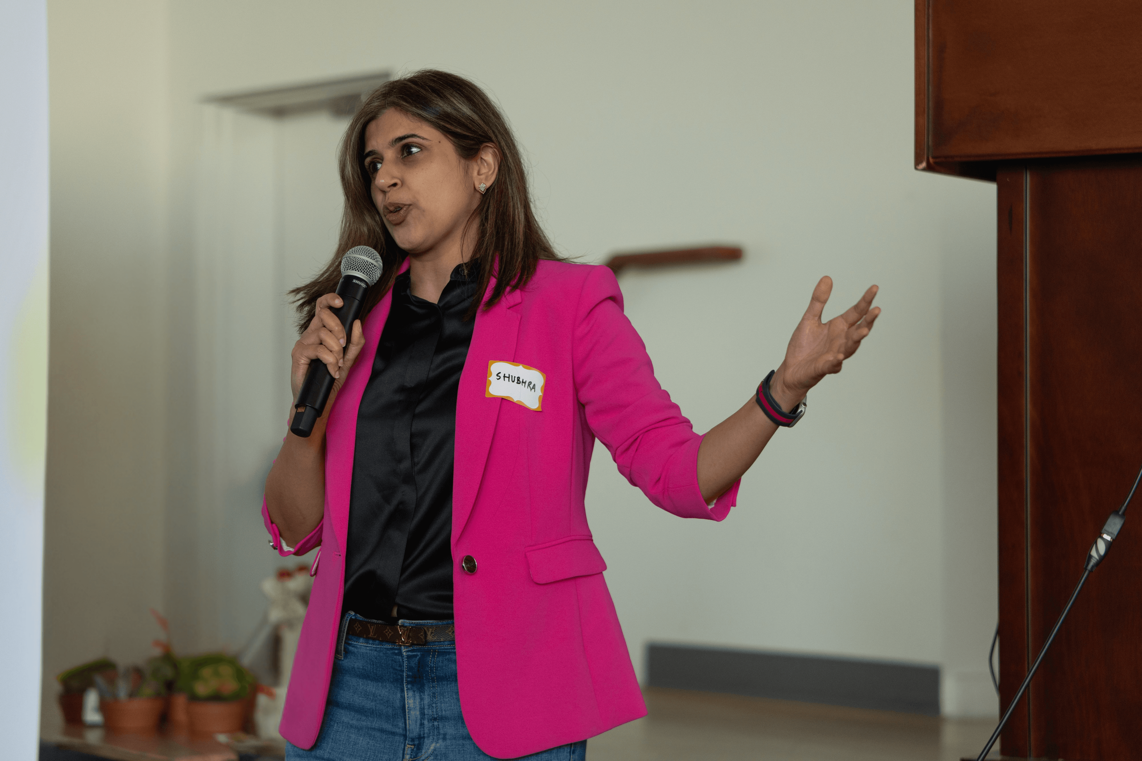 Shubhra Kathuria, Nova School founder, presenting at LEAD Summit