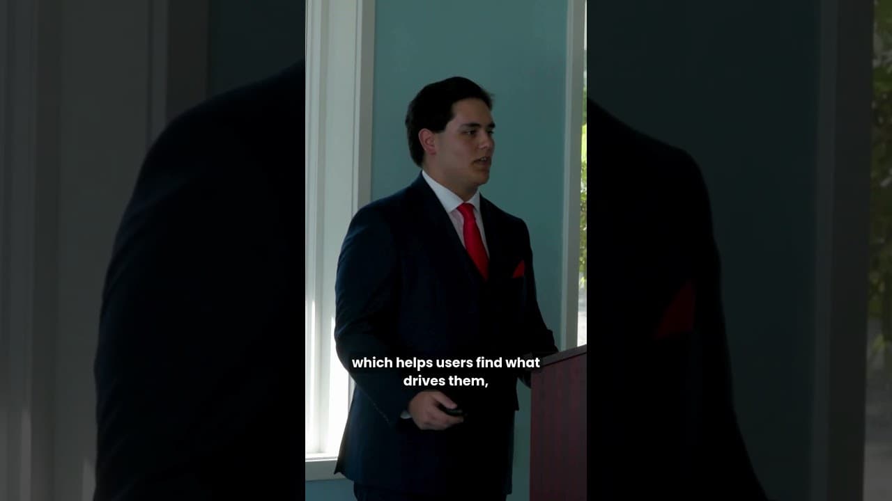 Joshua presenting AI Agent project at Coequiper